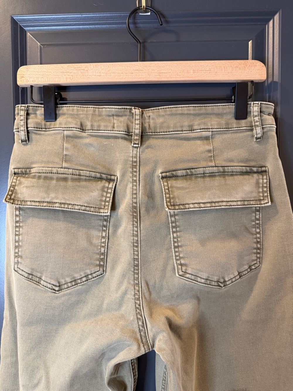 Kut from the Kloth Olive High-Rise Wide Leg Pants - Picture 3 of 4